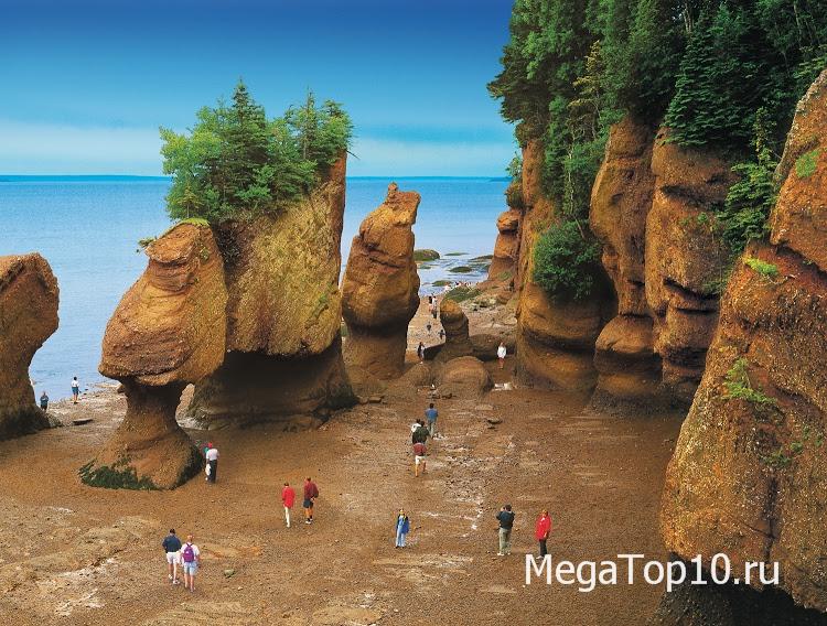 Самые красивые морские природные арки - Скалы Хоупвелл, Канада