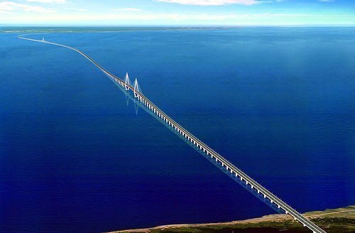 самые длинные мосты в мире - Мост через залив Ханчжоувань